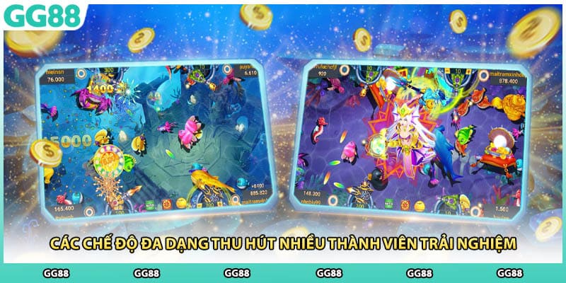 Các chế độ đa dạng thu hút nhiều thành viên trải nghiệm
