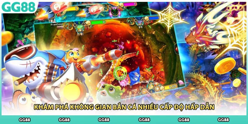 Khám phá không gian bắn cá nhiều cấp độ hấp dẫn